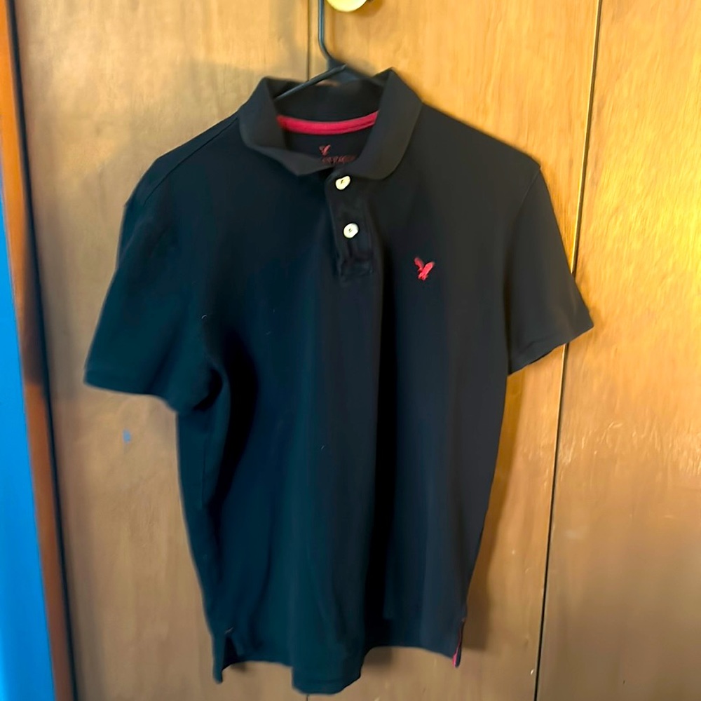 American Eagle - Men’s Polo - Black - Medium